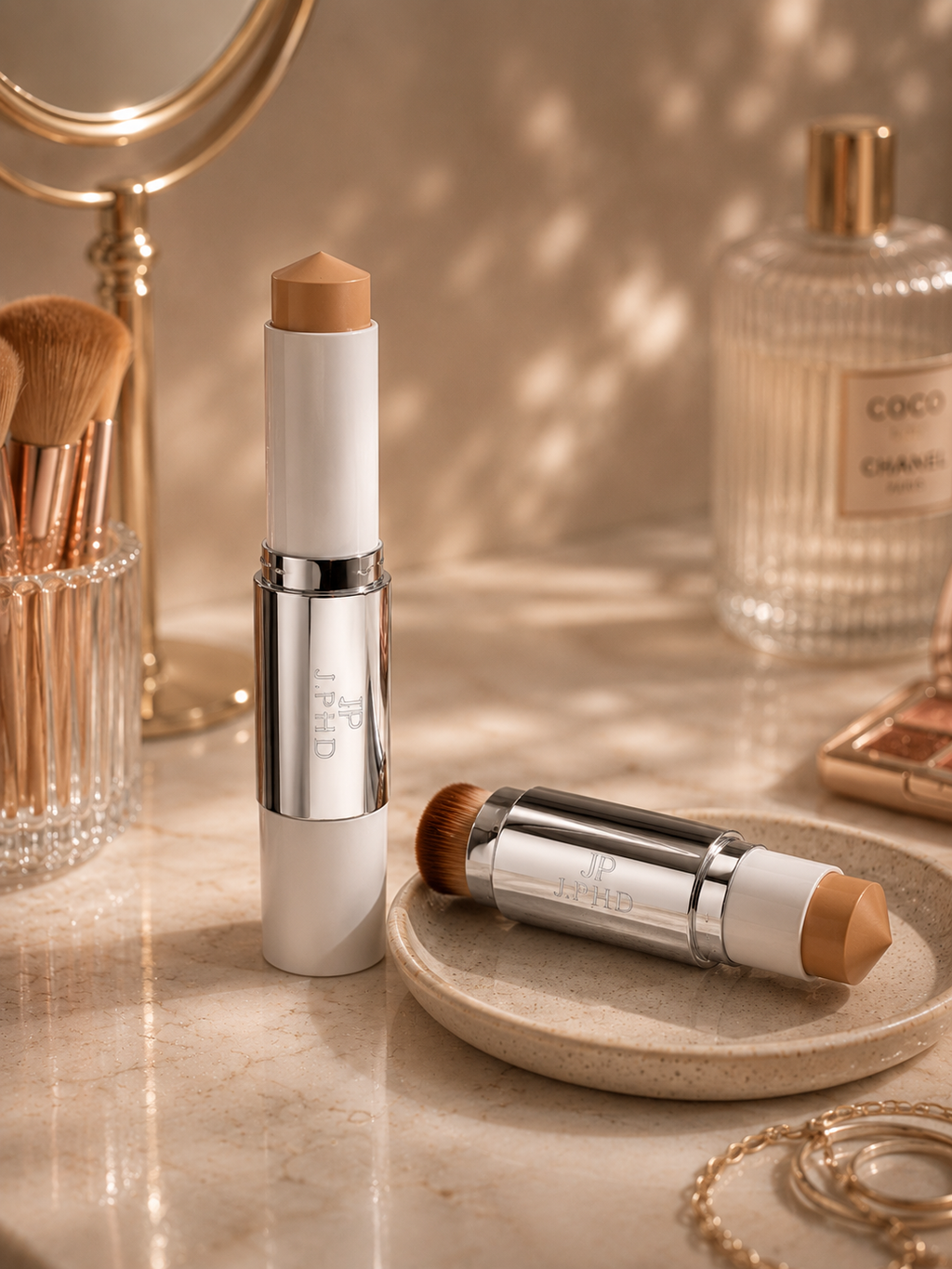 2-in-1 Foundation Stick with Built-In Brush