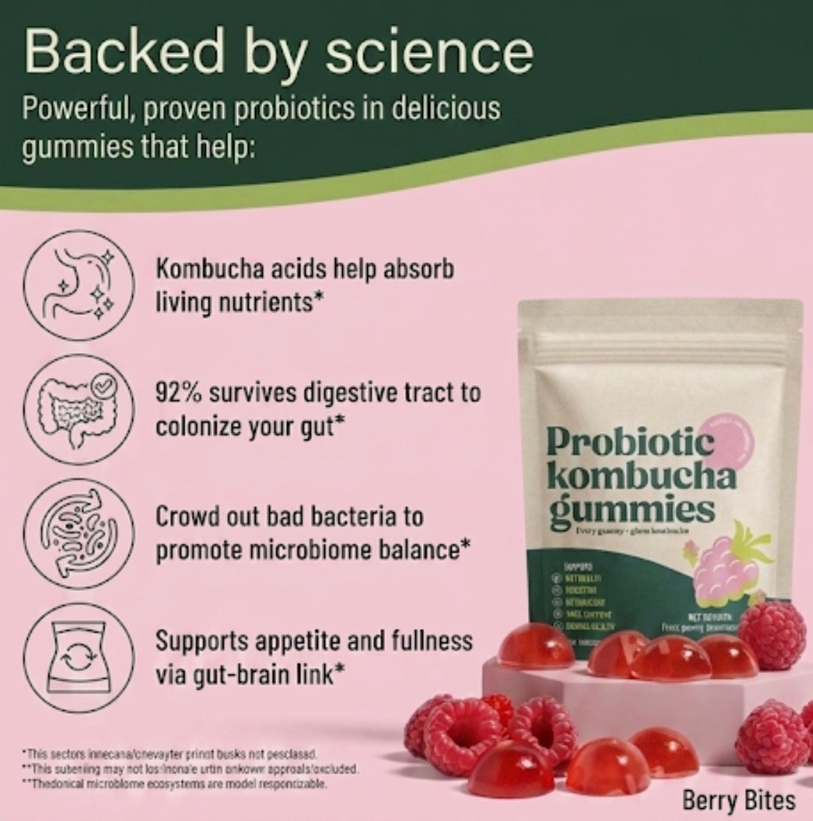Probiotic Kombucha Gummies- Berry Bliss