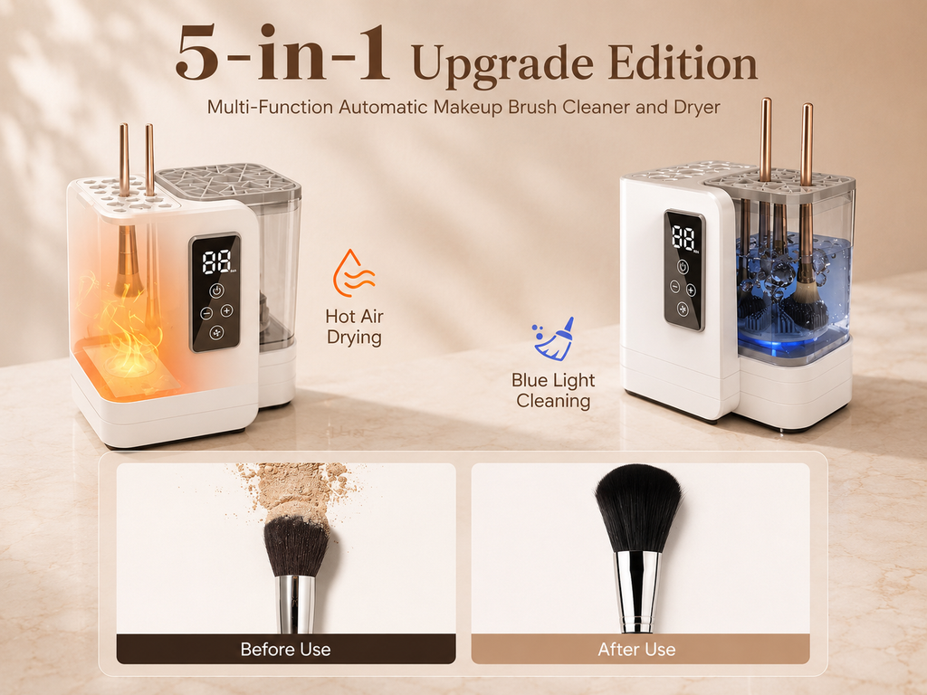 5-in-1 Electric Makeup Brush Cleaner & Dryer Machine