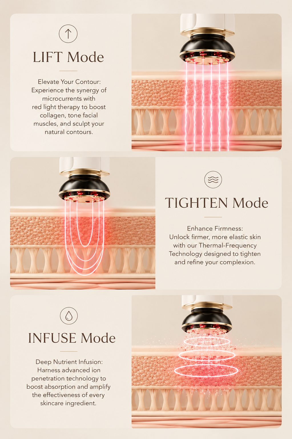 3-in-1 Red Light Facial & Neck Device