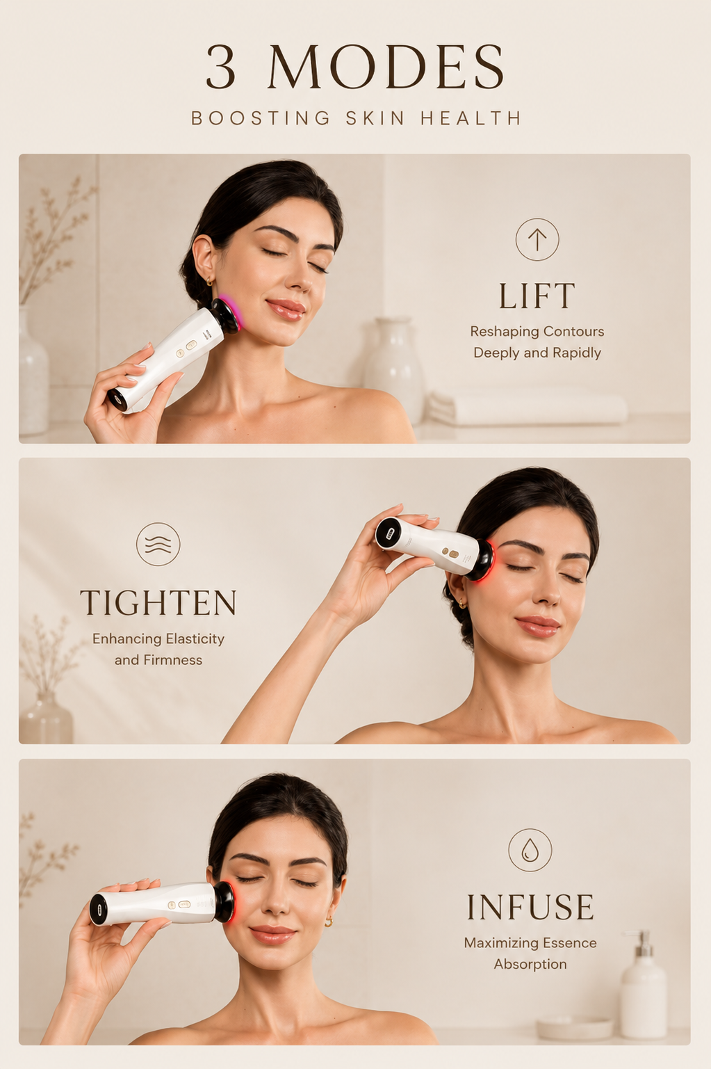3-in-1 Red Light Facial & Neck Device